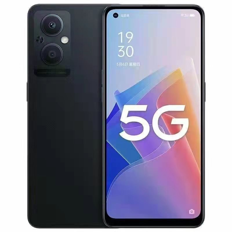Refurbished OPPO A96 5G smartphone, 128GB/256GB storage, 6.43-inch display, 48MP main camera, 4500mAh battery. Unlock methods: Face recognition