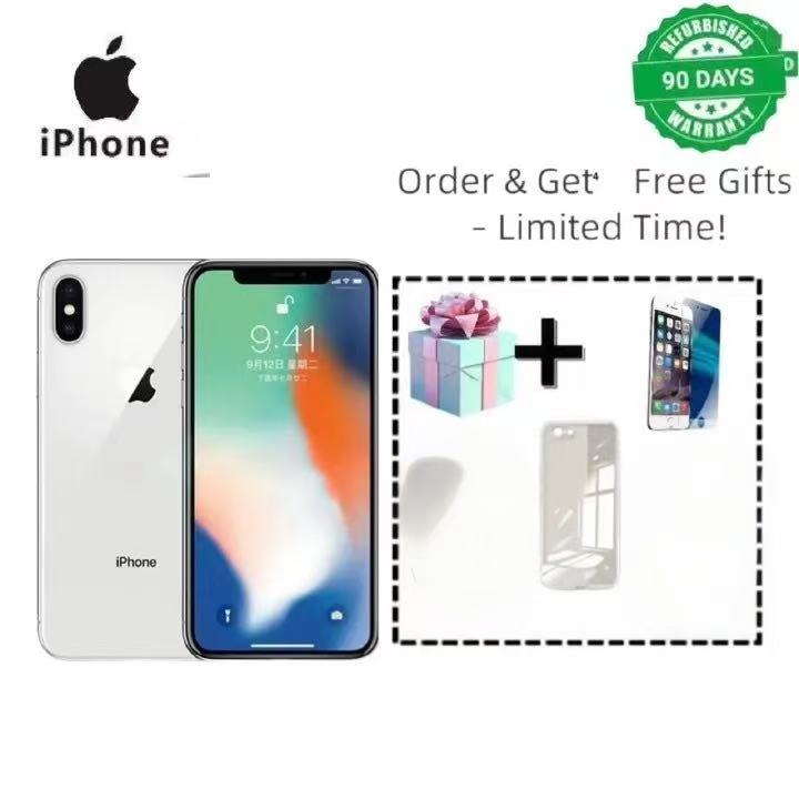 Refurbished Apple iPhone X 3GB+64GB/256GB, 5.8-inch, Dual Camera, 4G/LTE Smart Phone, Camera & Music Phone, Face ID System