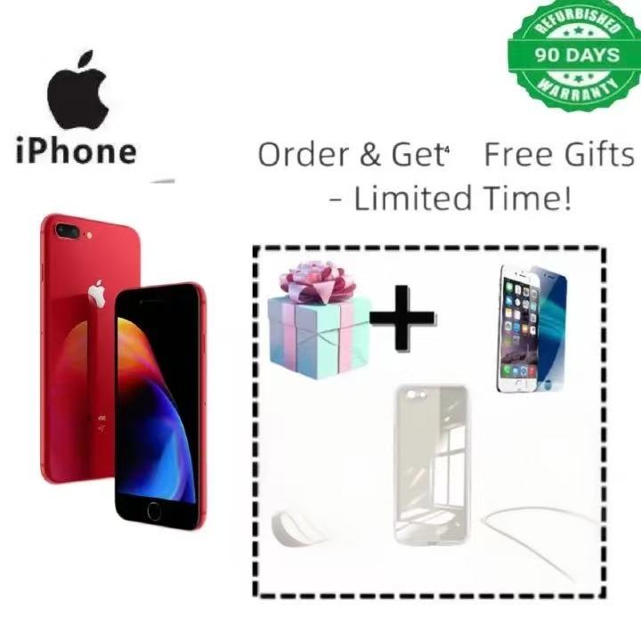Refurbished iphone 8 plus 128GB    64GB/256GB+3GB 12MP+7MP 5.5 inch with fingerprint iphone8 plus unlocked