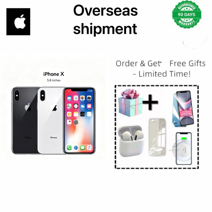 Refurbished Apple iPhone X 3GB+64GB/256GB, 5.8-inch, Dual Camera, 4G/LTE Smart Phone, Camera & Music Phone, Face ID System