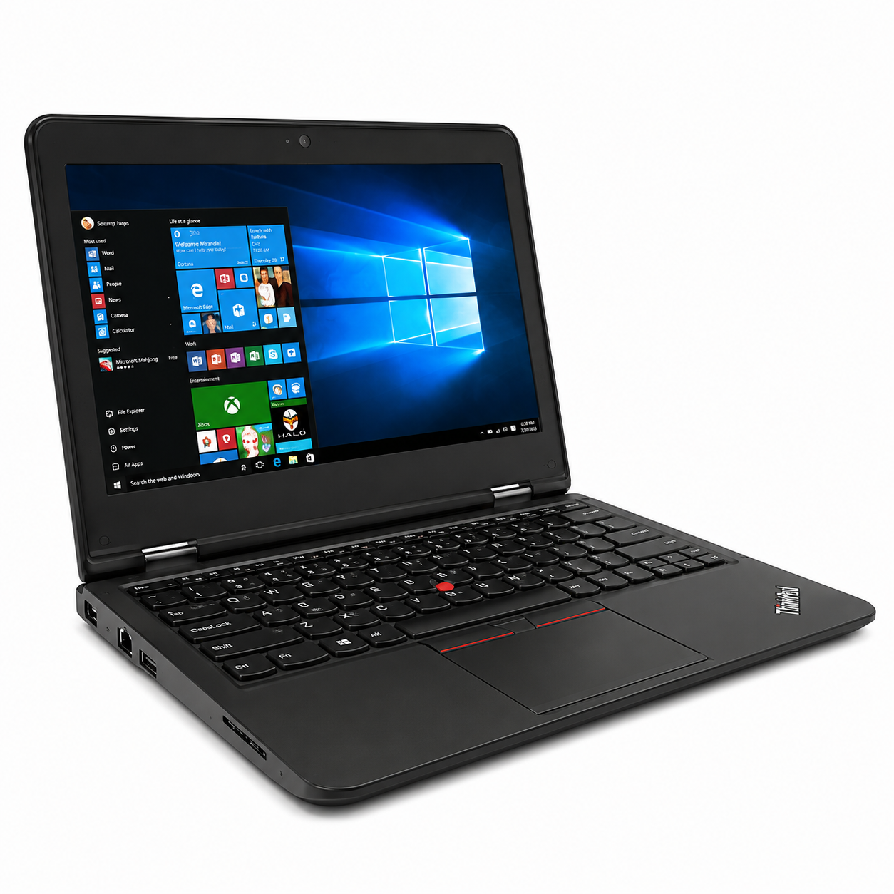 Lenovo ThinkPad 11E, Non-Touch, Intel, 4 GB Ram, 128 GB SSD, 12.5" Display, Ideal for Business and Education Series + Free Laptop Bag & Mouse, - Black