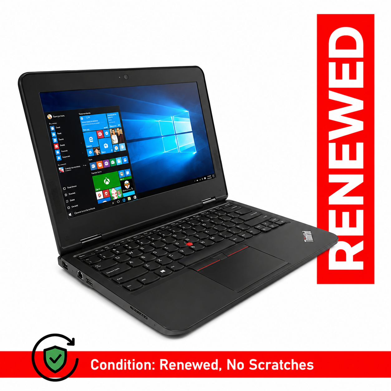 Lenovo ThinkPad 11E, Non-Touch, Intel, 4 GB Ram, 128 GB SSD, 12.5" Display, Ideal for Business and Education Series + Free Laptop Bag & Mouse, - Black