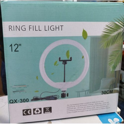 12 Inch Ring Light with 82" Tripod 2500K-8500K Dimmable LED RingLight 3 Color Modes 10 Brightness Level for YouTube Live TikTok Video WITH 2.1 HEAVY DUTY TRIPOD STAND Recording 12INCH