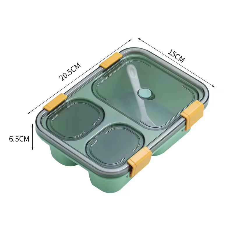 High Quality 3 Compartment Kids Lunch Box - 850ml Snack Box with Divided Sections for School Meals, Snacks, Fruits, Picnics & Everyday Food Storage