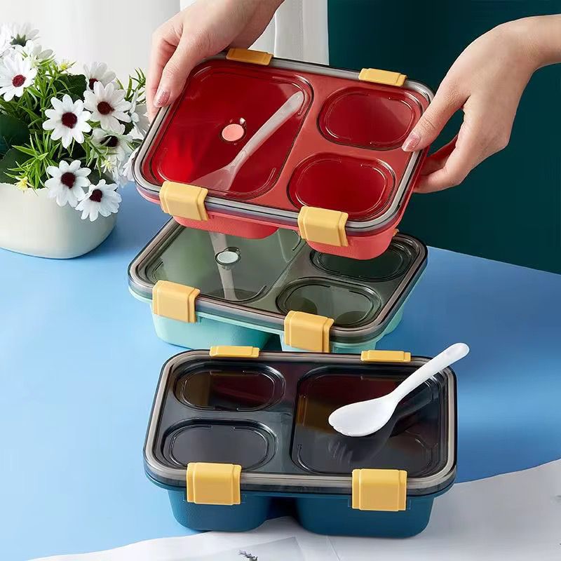 High Quality 3 Compartment Kids Lunch Box - 850ml Snack Box with Divided Sections for School Meals, Snacks, Fruits, Picnics & Everyday Food Storage