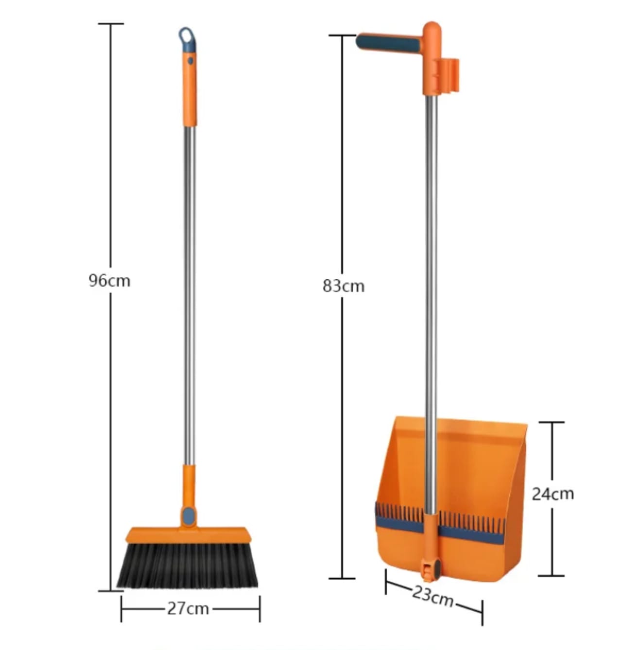 High Quality 2 in 1 Foldable Rotating Broom & Dustpan Set - Space Saving Cleaning Kit for Home, Office, Kitchen, Indoor Floor Sweeping & Everyday Cleaning