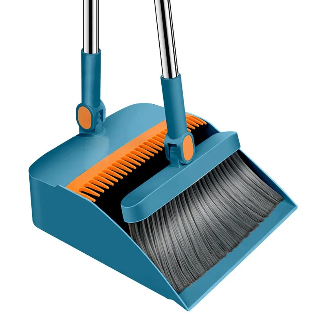 High Quality 2 in 1 Foldable Rotating Broom & Dustpan Set - Space Saving Cleaning Kit for Home, Office, Kitchen, Indoor Floor Sweeping & Everyday Cleaning