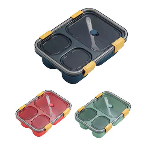 High Quality 3 Compartment Kids Lunch Box - 850ml Snack Box with Divided Sections for School Meals, Snacks, Fruits, Picnics & Everyday Food Storage