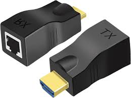 HDMI 30M Extender Over Cat6/Cat5e – 4K/1080P HDMI Signal Extension, Plug & Play TX/RX Kit