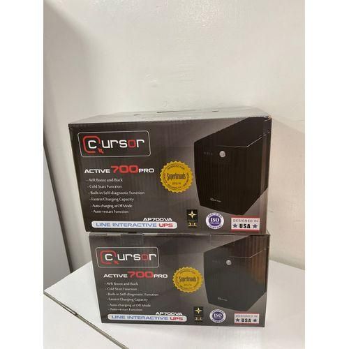 Cursor 700VA UPS Backup Power Supply – AVR Voltage Protection, Auto Restart, Fast Charging, Surge Protection for PC & Router