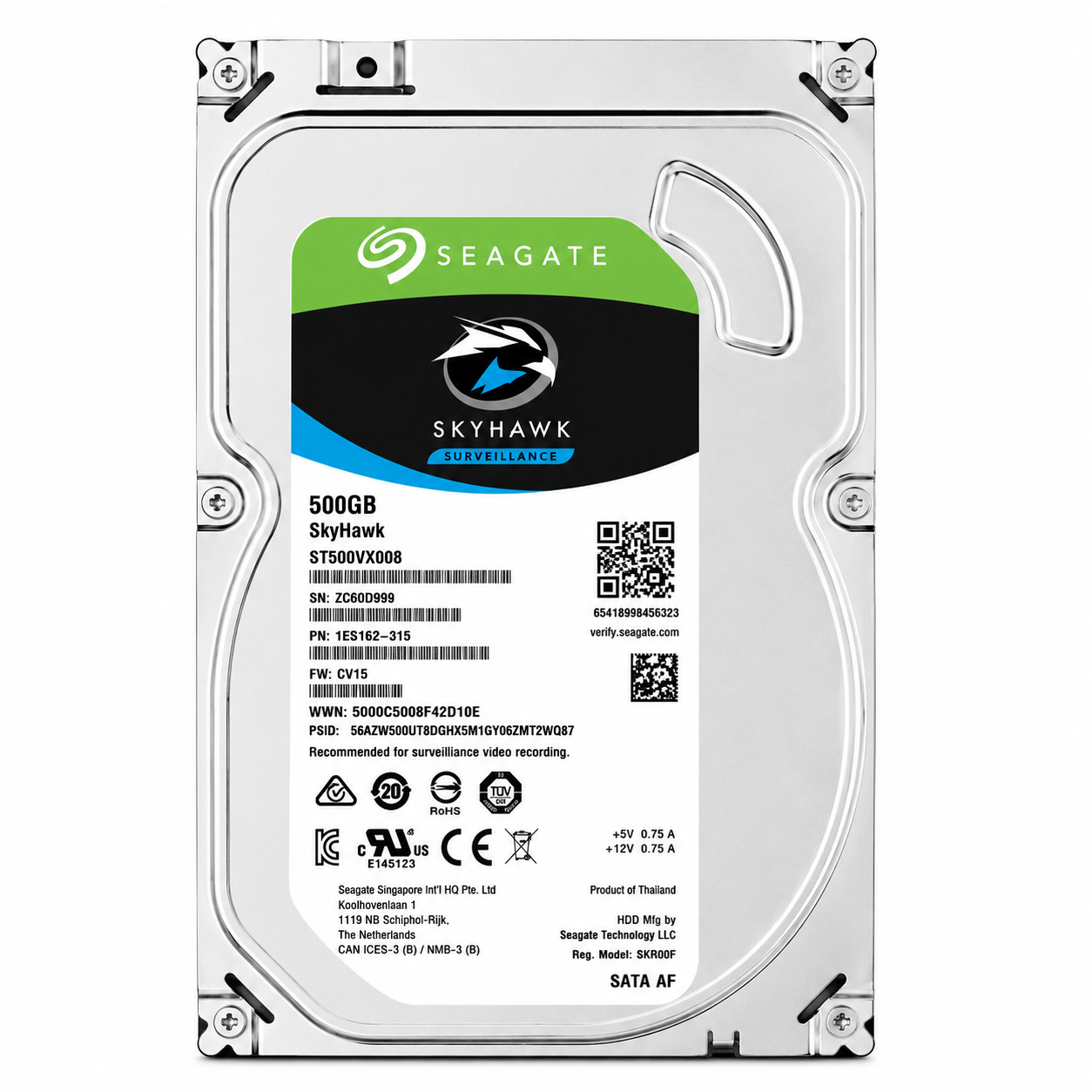 Seagate SkyHawk 500GB Surveillance Hard Drive | 3.5" SATA CCTV HDD for DVR & NVR Security Systems