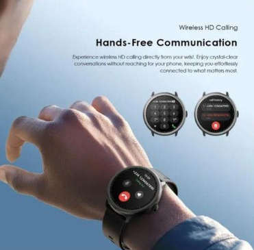 Oraimo Watch 5R OSW-820 1.43" AMOLED Smartwatch – Wireless HD Calling, 100+ Sports Modes, 24-Hour Health Monitoring, IP68 ,Bluetooth 5.3, 300mAh 10-Day Battery-black