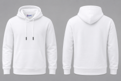 KINGS COLLECTION White Plain Hoodie – Premium Unisex Fleece Pullover Sweatshirt with Kangaroo Pocket
