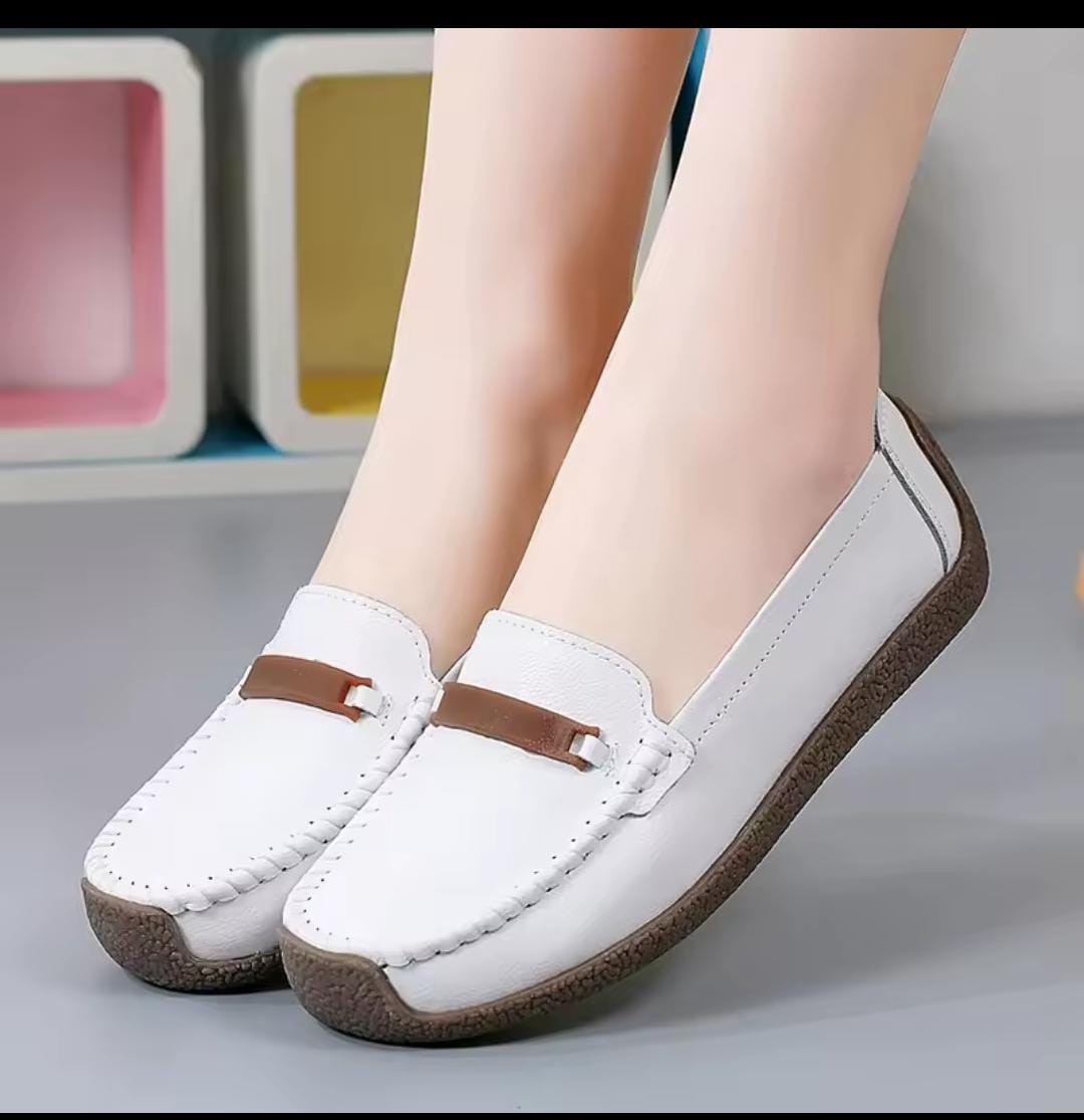 ⚡️Loafers LADIES ORIGINAL FLATS🥾WOMENS CLASSIC LEATHER FLATS BEST IN LONG WALKING AND LIGHT ACTIVITIES🥰😍high quality ladies/women water proof flats dancing shoes👟very cute as pictured/classy🔥🥰😍