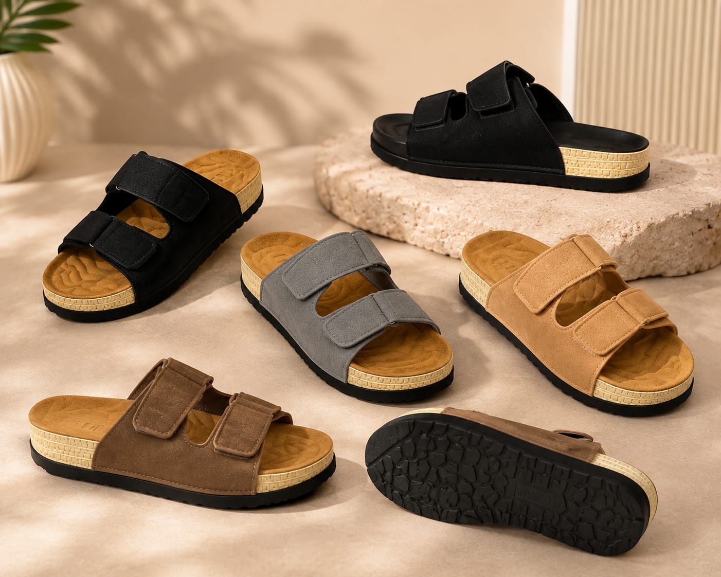 ⚡PROMOTION🔥MENS SUMMER SHOES⚡ High Quality leather summer sandals ⚡all time wearing fashioned MEN classic open toe shoes❤‍🔥wash and wear sandals🔥Easy brown / black and very cute as in picture🥰