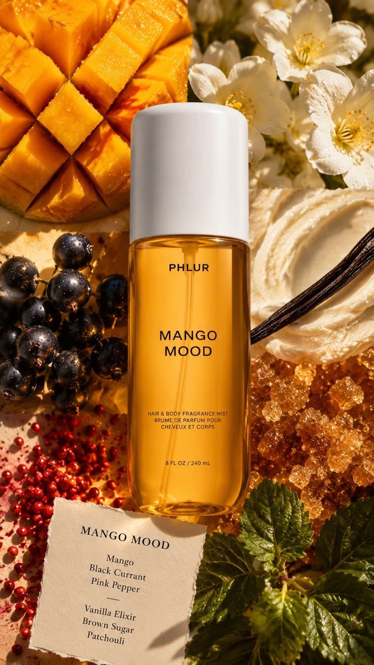 Phlur Mango Mood Hair and Body mist is grown-up and sophisticated mist