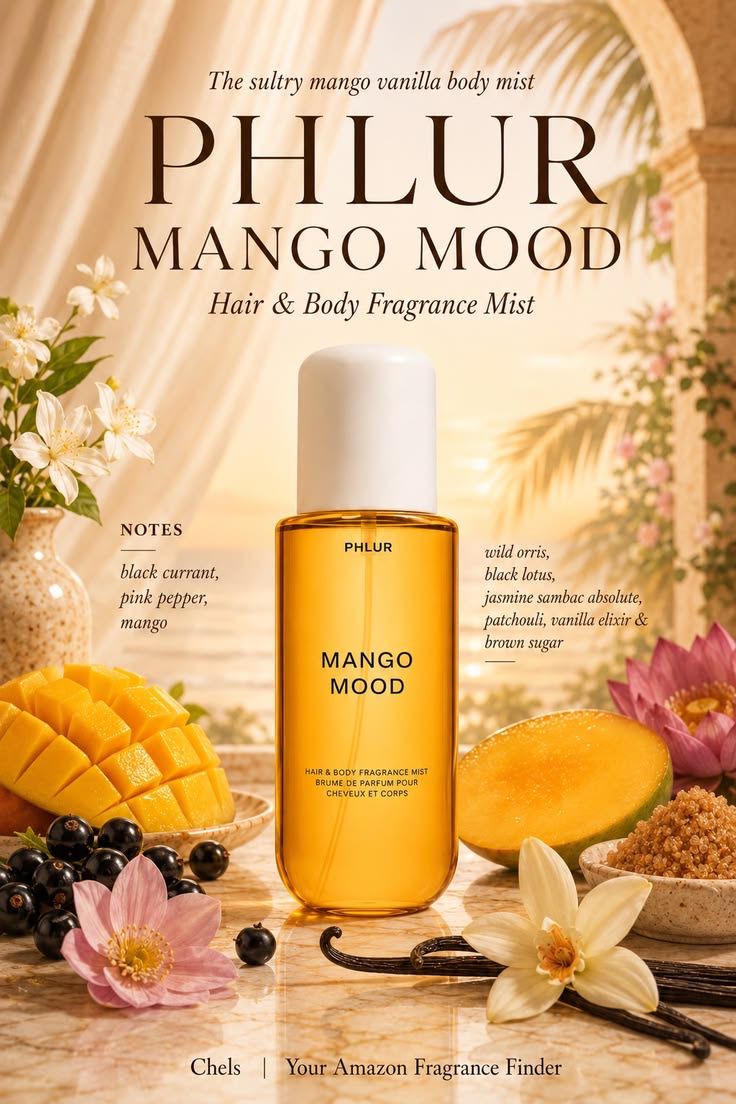 Phlur Mango Mood Hair and Body mist is grown-up and sophisticated mist