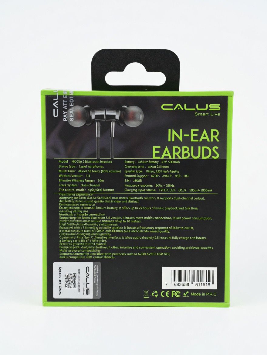 Neck earphones 
Wireless 
Long lasting battery 
Quality sound 
Noise reduction