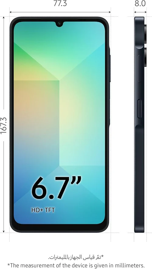 LIMITED OFFER!! Samsung Galaxy A06: | 6.7-Inch IPS LCD Display | 4GB RAM+64GB Storage | 5000mAh Battery | 50MP Rear & 8MP Selfie Camera | Android 14 | Dual SIM+WiFi | Bluetooth | - Tablets