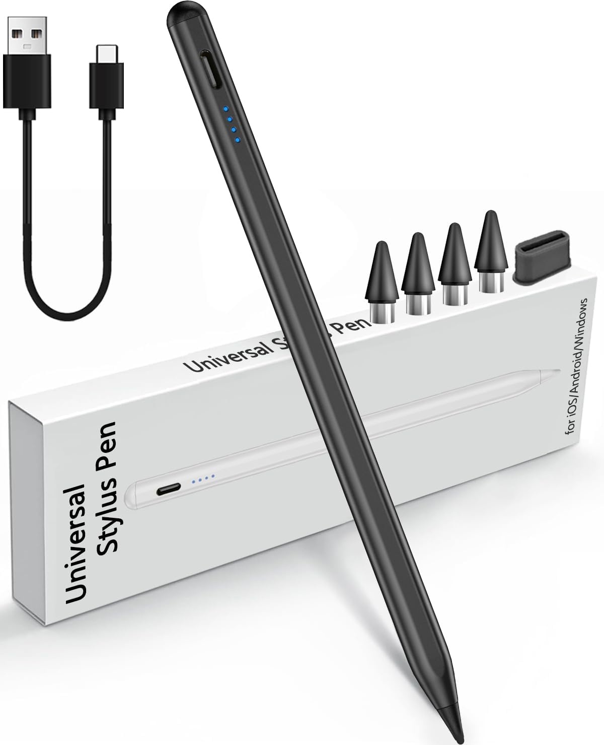 AMAZING OFFER!! AYNSRTN Universal Stylus Pen: Android/iOS Compatibility | 8-Hr Long Battery Life | Fast Charging | Auto Power-Off Protection | LED Indicators | Lightweight | Stylus Pens