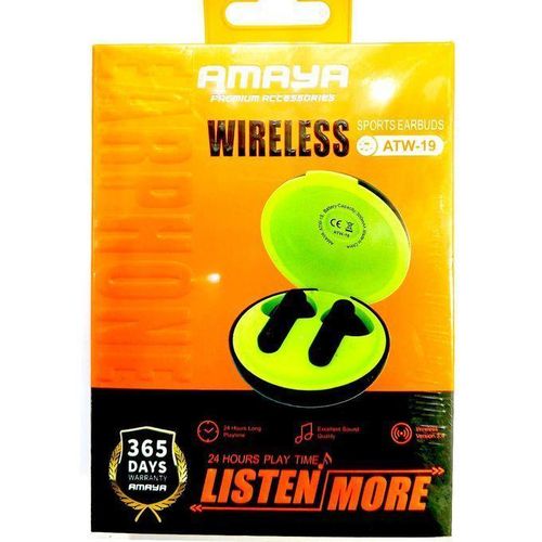 DISCOUNT DEALS!! Amaya ATW-19 True Wireless Earpods: | 5-Hr Long Playtime | 3D HiFi Stereo Sound | ENC Noise Cancellation | 300mAh Charging Case | Comfortable In-Ear Design | Earpods
