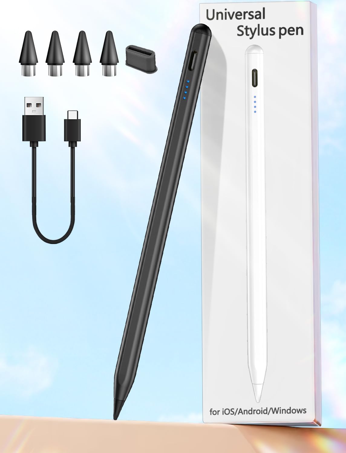AMAZING OFFER!! AYNSRTN Universal Stylus Pen: Android/iOS Compatibility | 8-Hr Long Battery Life | Fast Charging | Auto Power-Off Protection | LED Indicators | Lightweight | Stylus Pens