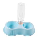 2-in-1 Automatic Gravity Double Pet Bowl with 500ml Water Dispenser