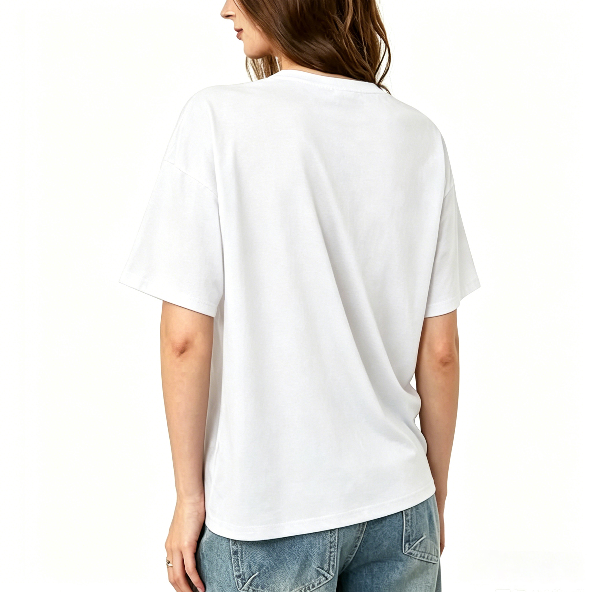 Women Cute Chocolate Drip Graphic Oversized T-Shirt, Fashion Letter Print Crew Neck Loose Short Sleeve Casual Summer Streetwear Tee
