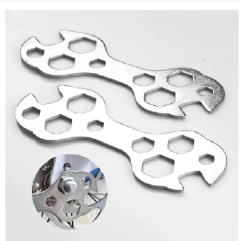 Cycling Portable Multitool Wrench 8-17mm Hex Multihole Screw Wrench Spanner Bicycle Repair Hand Tools Cycle Bike Repair Tool
