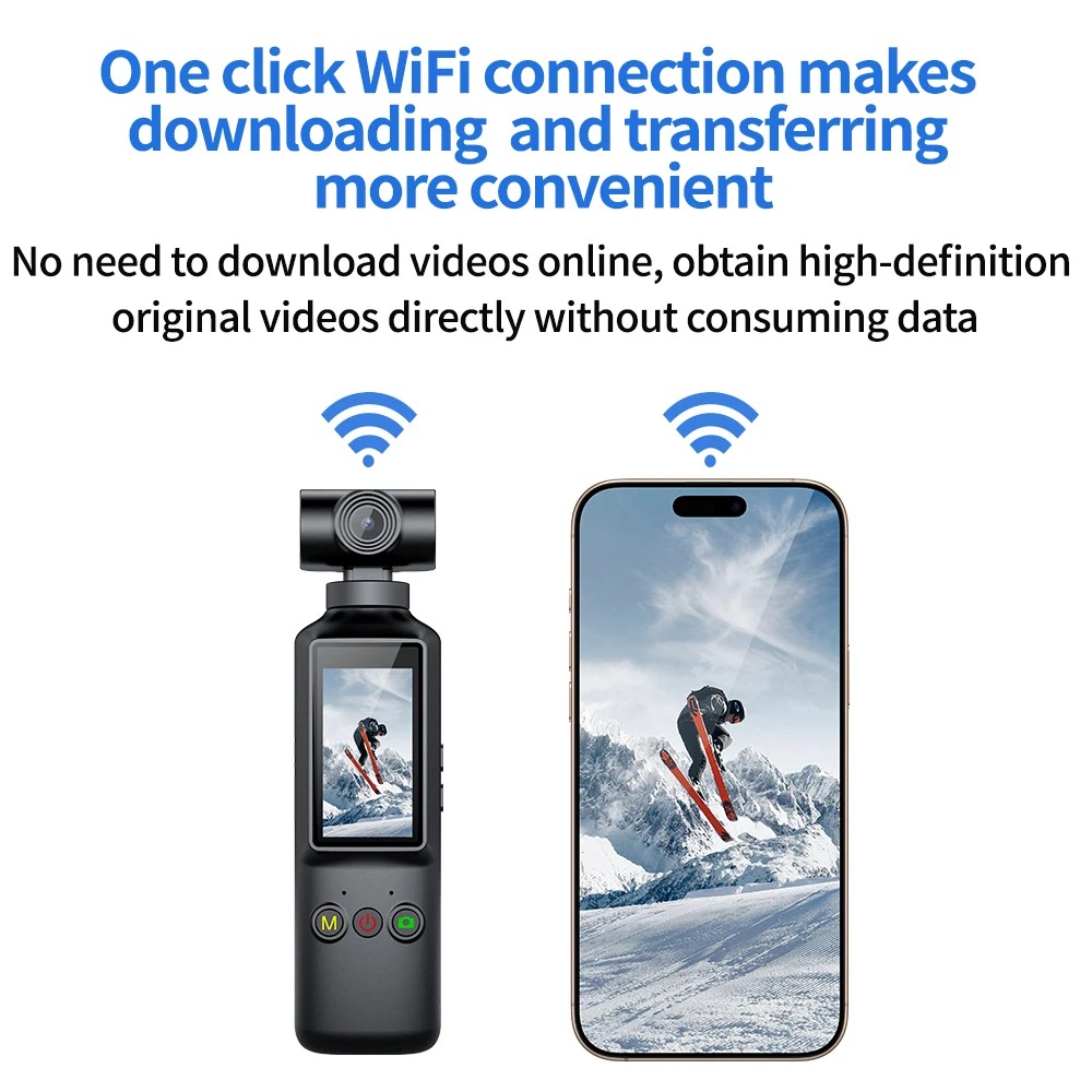 【Bantu Box】 X8  4K Handheld Pocket Sport Camera 1.99 Inch Screen 270° Rotation Mini Video Audio Pocket Camera for Cycling Meeting Daily Record Memory cards are accessories for cameras and are sold sep