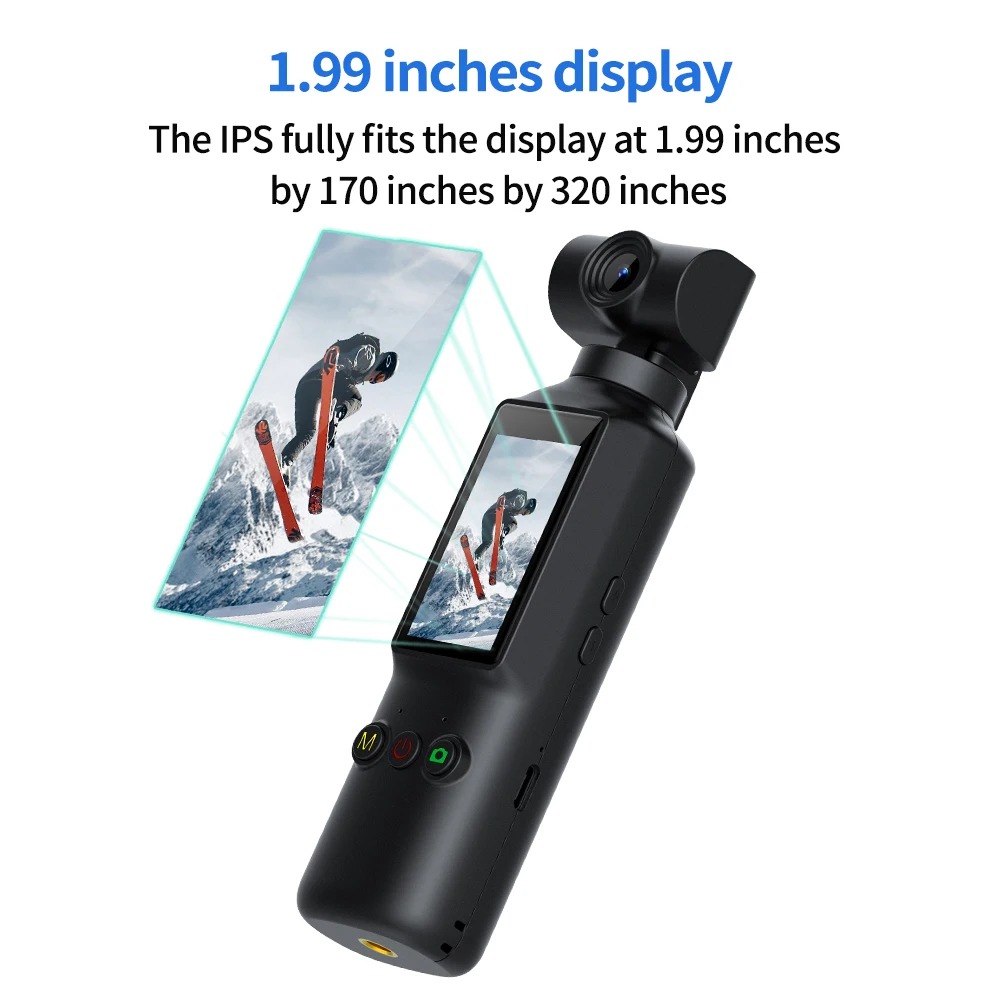 【Bantu Box】 X8  4K Handheld Pocket Sport Camera 1.99 Inch Screen 270° Rotation Mini Video Audio Pocket Camera for Cycling Meeting Daily Record Memory cards are accessories for cameras and are sold sep