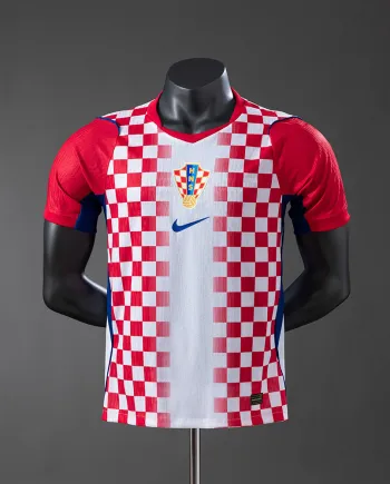 ❤️🤍 CHECKER LEGEND • WORLD CUP 2026 🇭🇷 Croatia Fan Jersey – Iconic Checkered Football Kit ⚽ Breathable Sports Wear 🔥 Premium Replica Edition