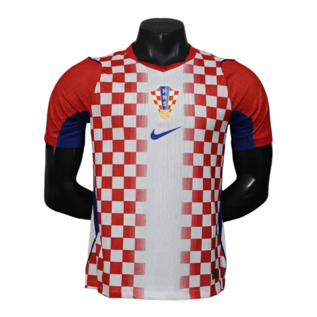 ❤️🤍 CHECKER LEGEND • WORLD CUP 2026 🇭🇷 Croatia Fan Jersey – Iconic Checkered Football Kit ⚽ Breathable Sports Wear 🔥 Premium Replica Edition