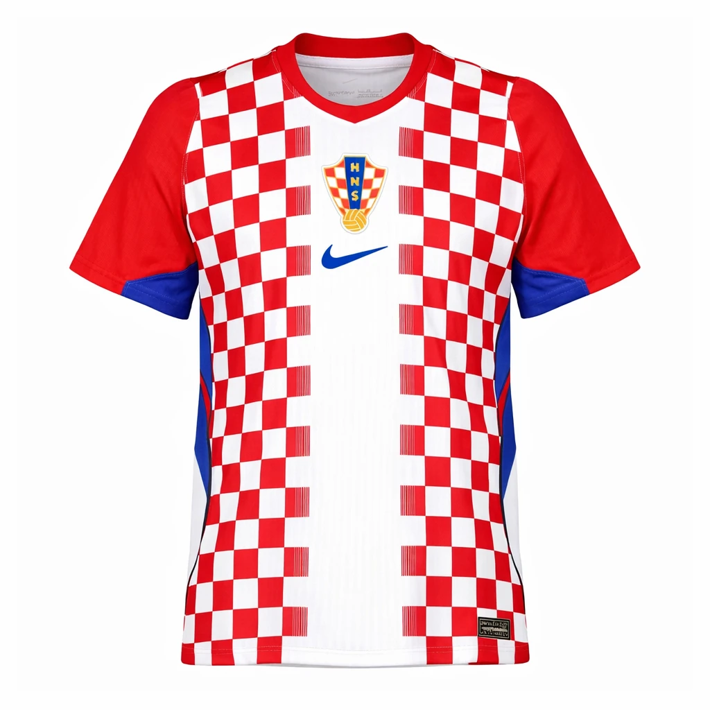 ❤️🤍 CHECKER LEGEND • WORLD CUP 2026 🇭🇷 Croatia Fan Jersey – Iconic Checkered Football Kit ⚽ Breathable Sports Wear 🔥 Premium Replica Edition