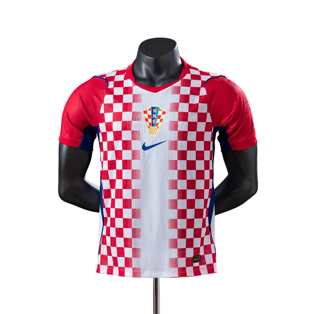 ❤️🤍 CHECKER LEGEND • WORLD CUP 2026 🇭🇷 Croatia Fan Jersey – Iconic Checkered Football Kit ⚽ Breathable Sports Wear 🔥 Premium Replica Edition