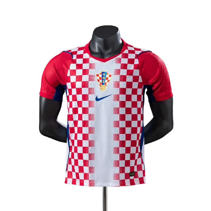 ❤️🤍 CHECKER LEGEND • WORLD CUP 2026 🇭🇷 Croatia Fan Jersey – Iconic Checkered Football Kit ⚽ Breathable Sports Wear 🔥 Premium Replica Edition
