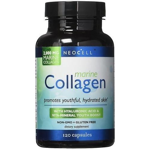 Marine Collagen 2000mg Capsules with Hyaluronic Acid 120 Count