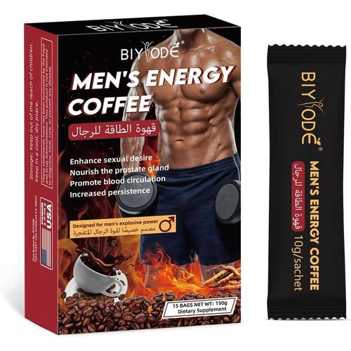 BIYODE Men's Energy Coffee An Advanced Performance Coffee Blend Formulated To Nourish The Prostate Gland Promote Blood Circulation And Maximize Explosive Power 15 Bags