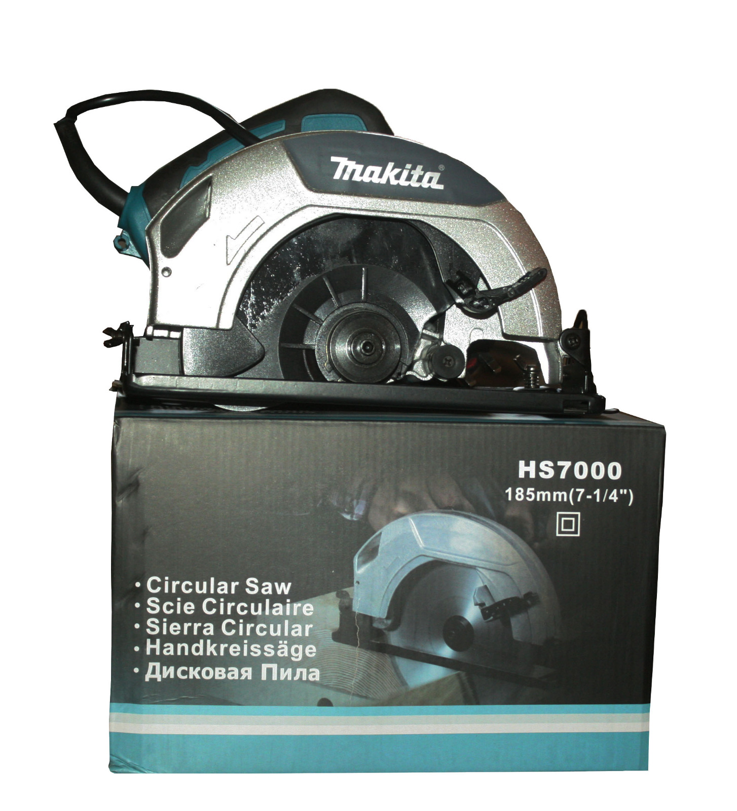 Makita HS7000 Circular Saw 1850W 7 Inch Electric Handheld Wood Cutting Machine for Professional Carpentry, DIY Projects and Construction Work