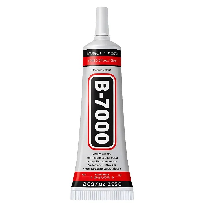 B-7000 medium viscosity clear multi-purpose adhesive tube (110ml / 3.7 fl. oz), commonly used for crafts, jewelry, and phone screen repairs.
