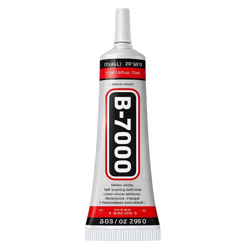 B-7000 medium viscosity clear multi-purpose adhesive tube (110ml / 3.7 fl. oz), commonly used for crafts, jewelry, and phone screen repairs.