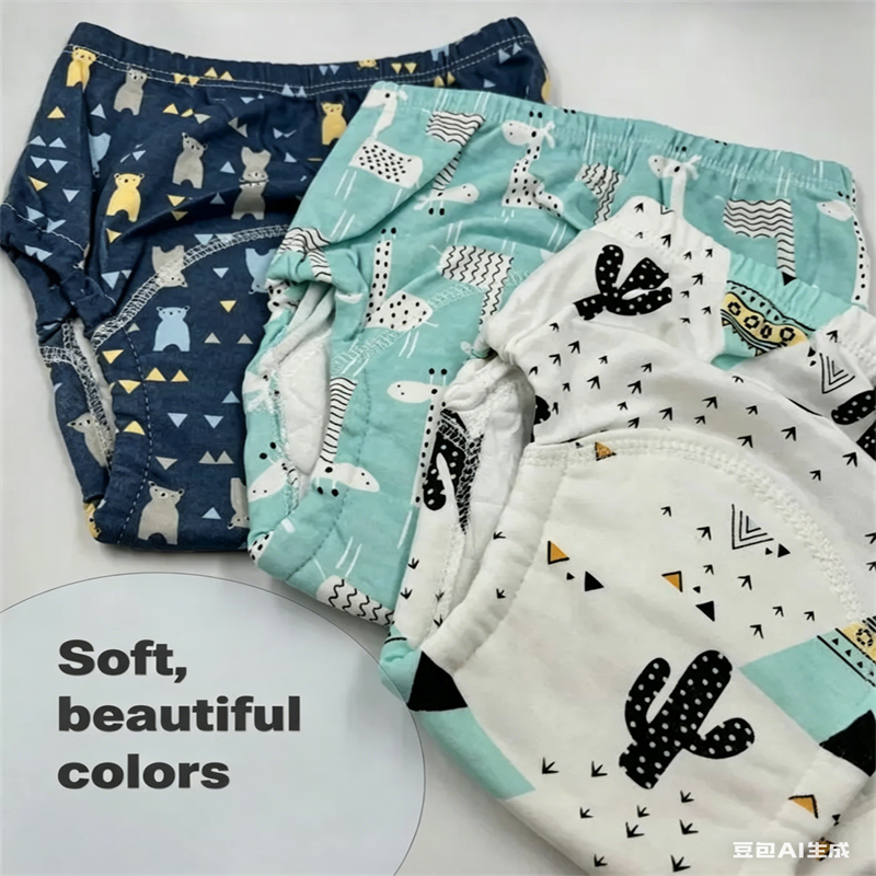 100% Cotton Baby Potty Training Underwear 6 Layer Absorbent Reusable Washable Toddler Briefs Leak Proof Toilet Training Pants For Boys Girls