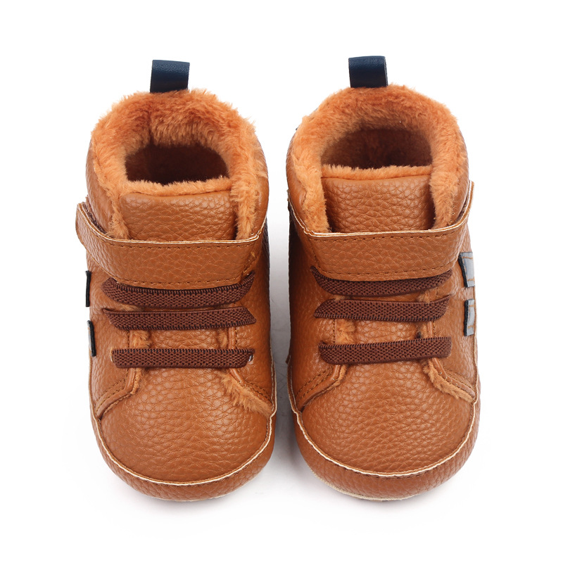 Toddler Warm Rubber bottom anti slip Boots Soft Sole, Adorable Baby Girls Boys Winter Boots, Color blocking 0-18 months