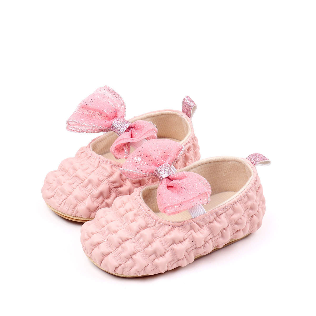 2026 Spring Baby Girls Princess Shoes Butterfly Bowknot Four colors Solid Fashion Design Newborn Toddler Shoes First Walkers
