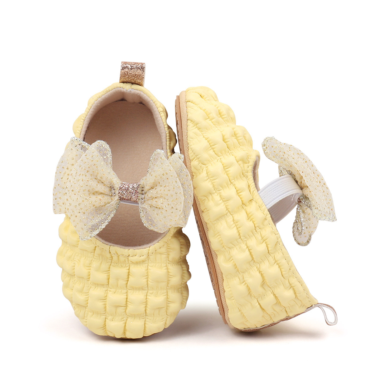 2026 Spring Baby Girls Princess Shoes Butterfly Bowknot Four colors Solid Fashion Design Newborn Toddler Shoes First Walkers
