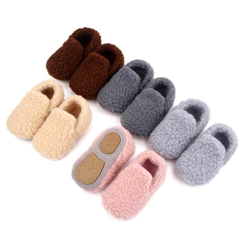 Baby Winter and Autumn Style Multiple Choices High Quality Soft Cotton Warm and Plush Toddler Shoes Anti-slip Sole Prewalking