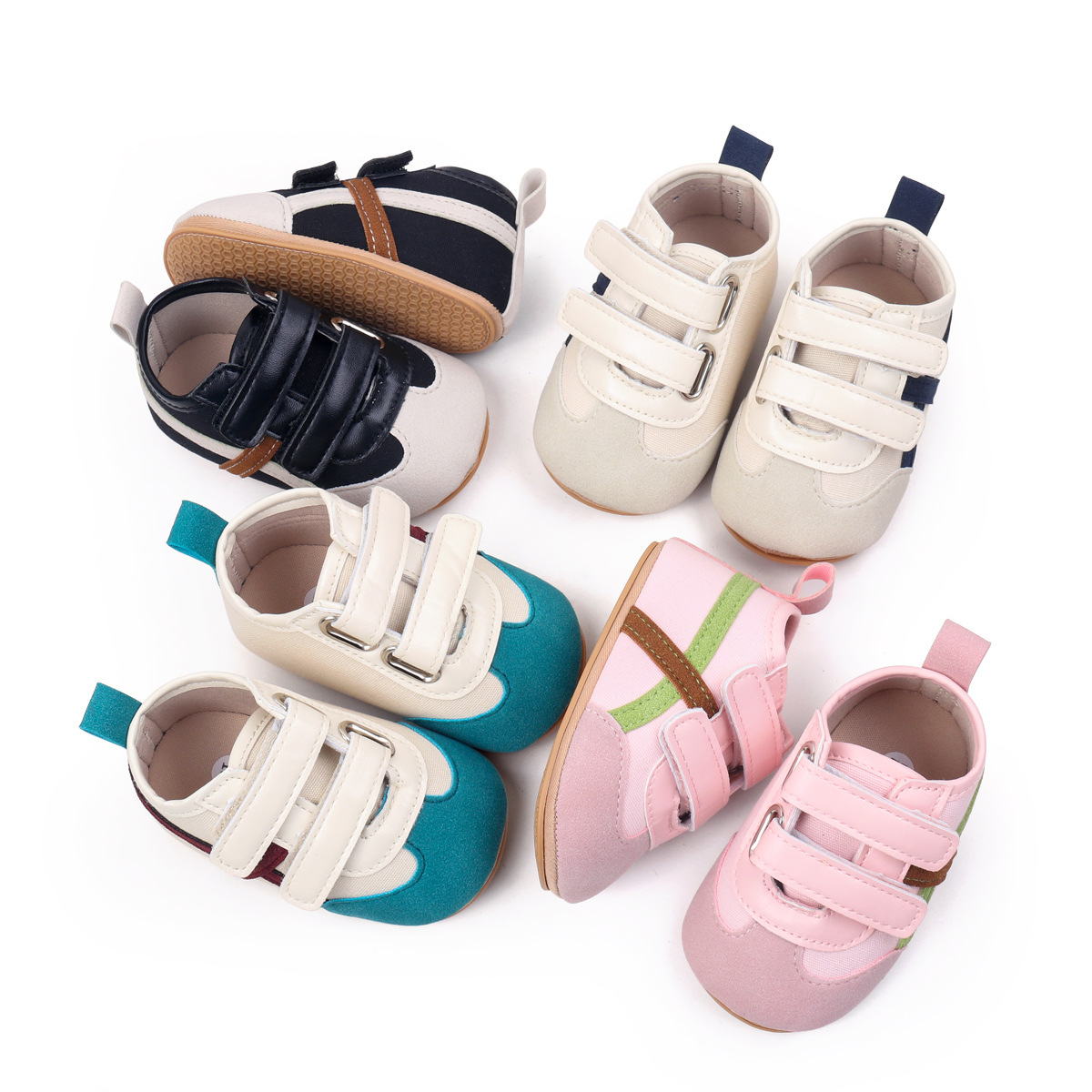 2026 Spring And Autumn New Sports Style Baby Boys And Girls First Walking Indoor Outdoor Causal Toddler Shoes With PVC Sole