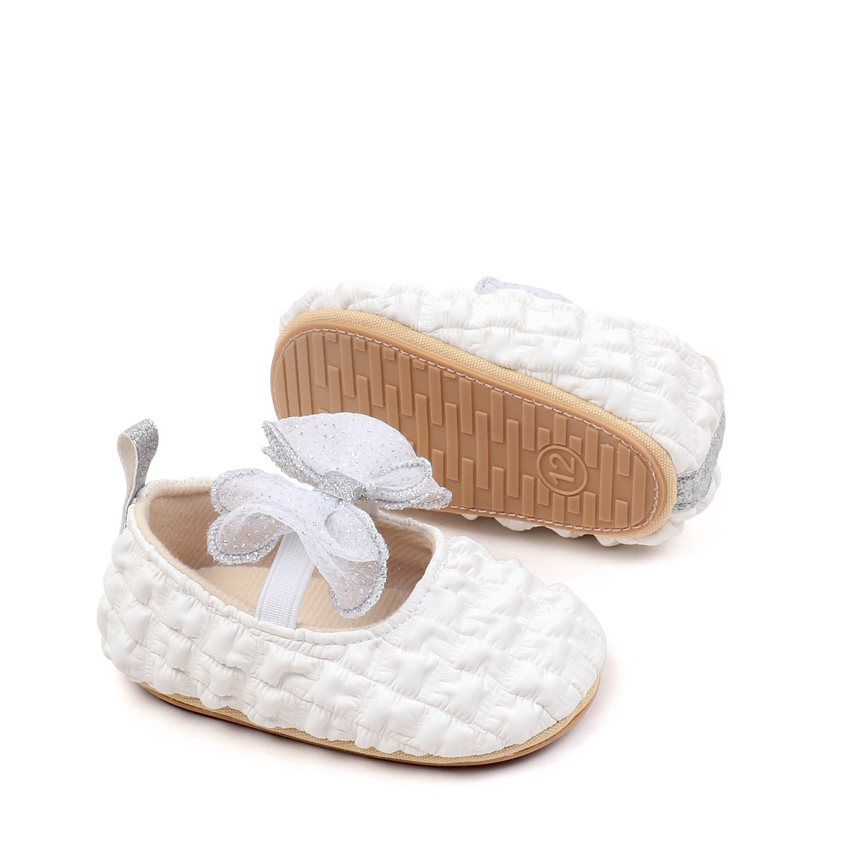 2026 Spring Baby Girls Princess Shoes Butterfly Bowknot Four colors Solid Fashion Design Newborn Toddler Shoes First Walkers