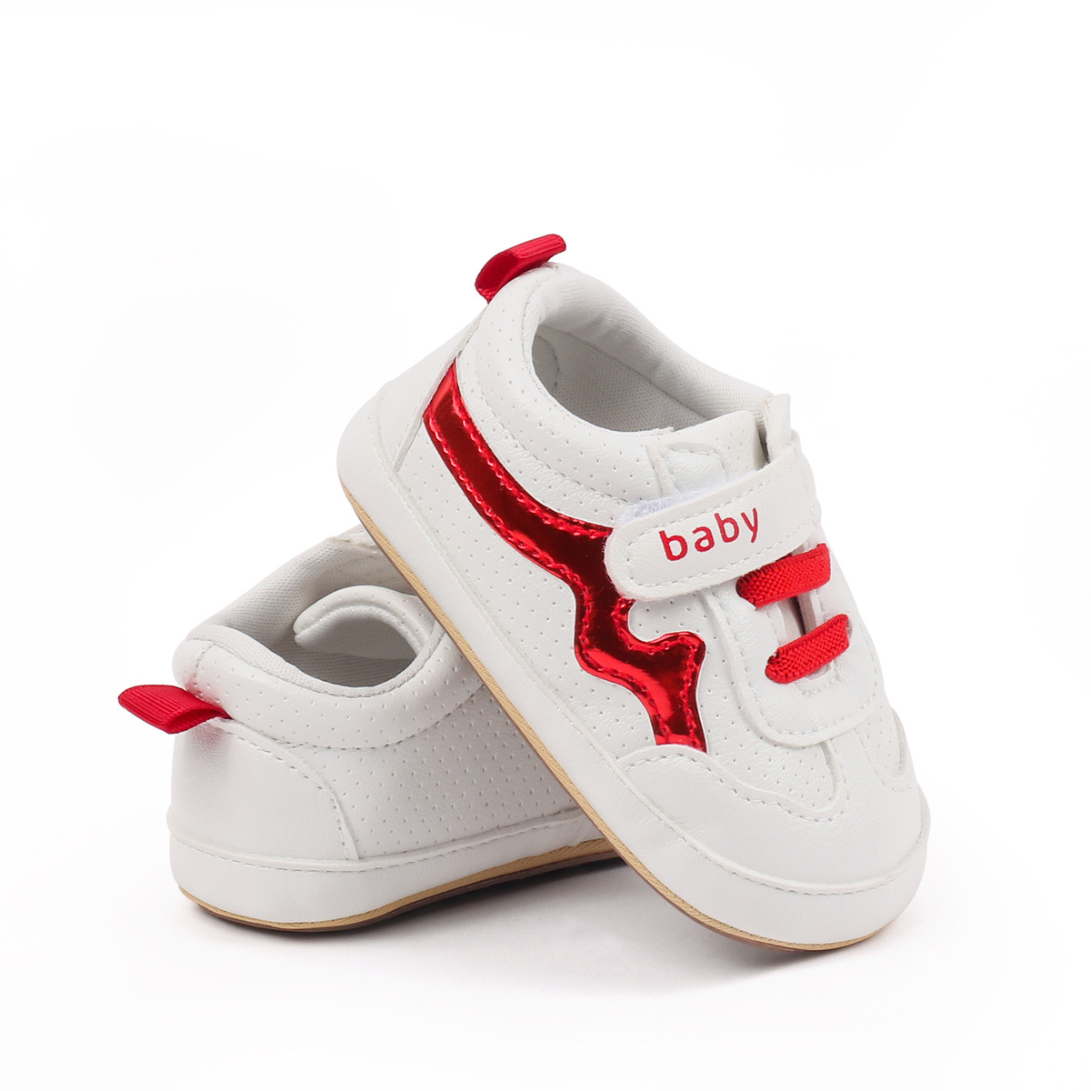 Spring And Autumn Baby Boys And Girls First Walking Indoor Outdoor Toddler Shoes For 0-18M Baby Unisex Soft PVC Sole