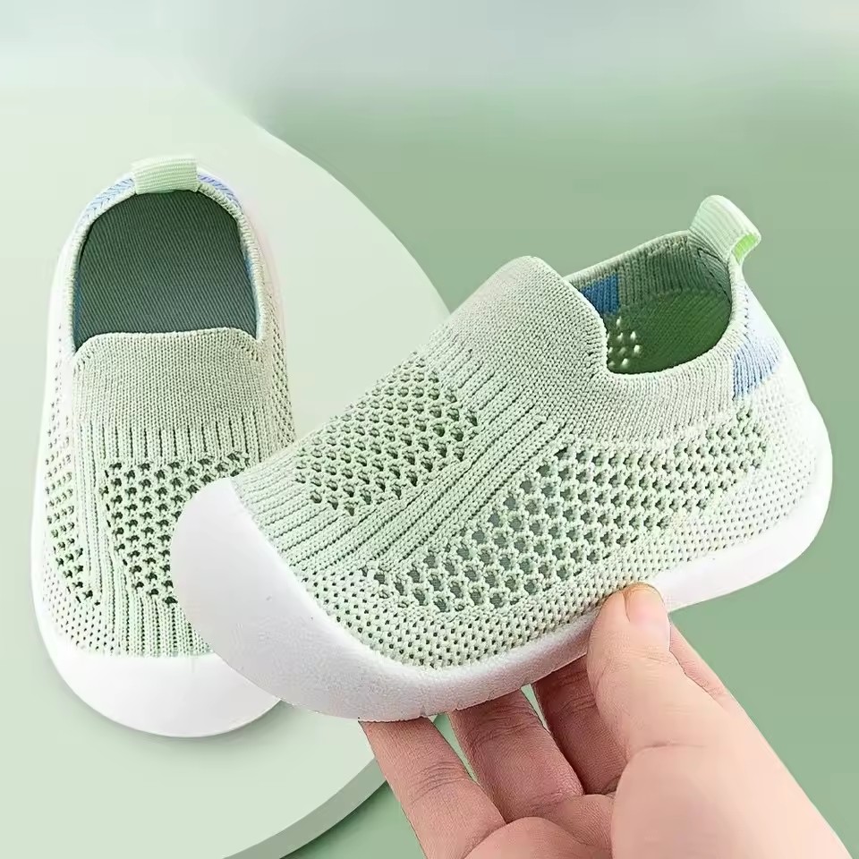 Spring Popular New Baby Shoes Mesh Knit Breathable Kid Girls Boys 0-3T Summer Slip-On Casual Sneakers Toddler Non-Skid Prewalker